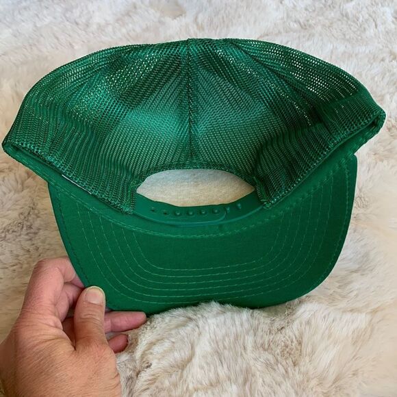 ☘️ NEW Vintage Solid Green Original Real Trucker Hat☘️ - Picture 4 of 9